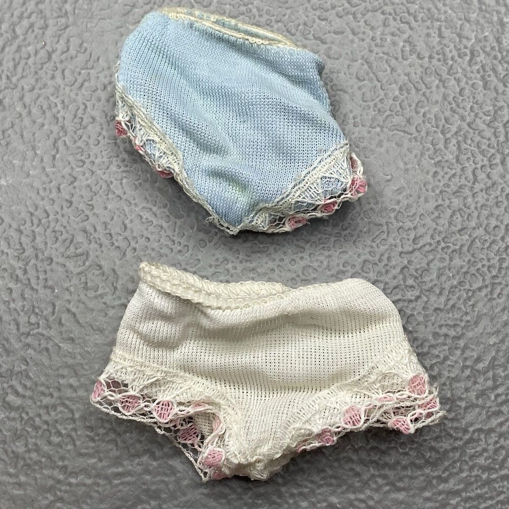 Vintage Barbie Doll Panties Lace Blue White 1960s 1970s Underwear Panty